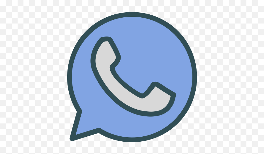 Blue Icon Whatsapp - Whatsapp Icon Transparent Background Free Png,Whatsapp Logos