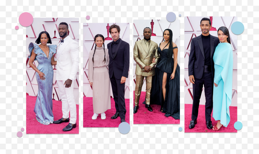 See The Best Couples Of Oscars 2021 Riz Ahmed And - Fatima Farheen Mirza Red Carpet Png,Will Smith Icon Parody