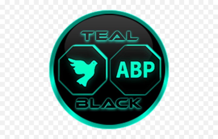 Flat Black And Teal Icon Pack Free - Izinhlelo Zokusebenza Adaway Png,Zwart Icon Adw