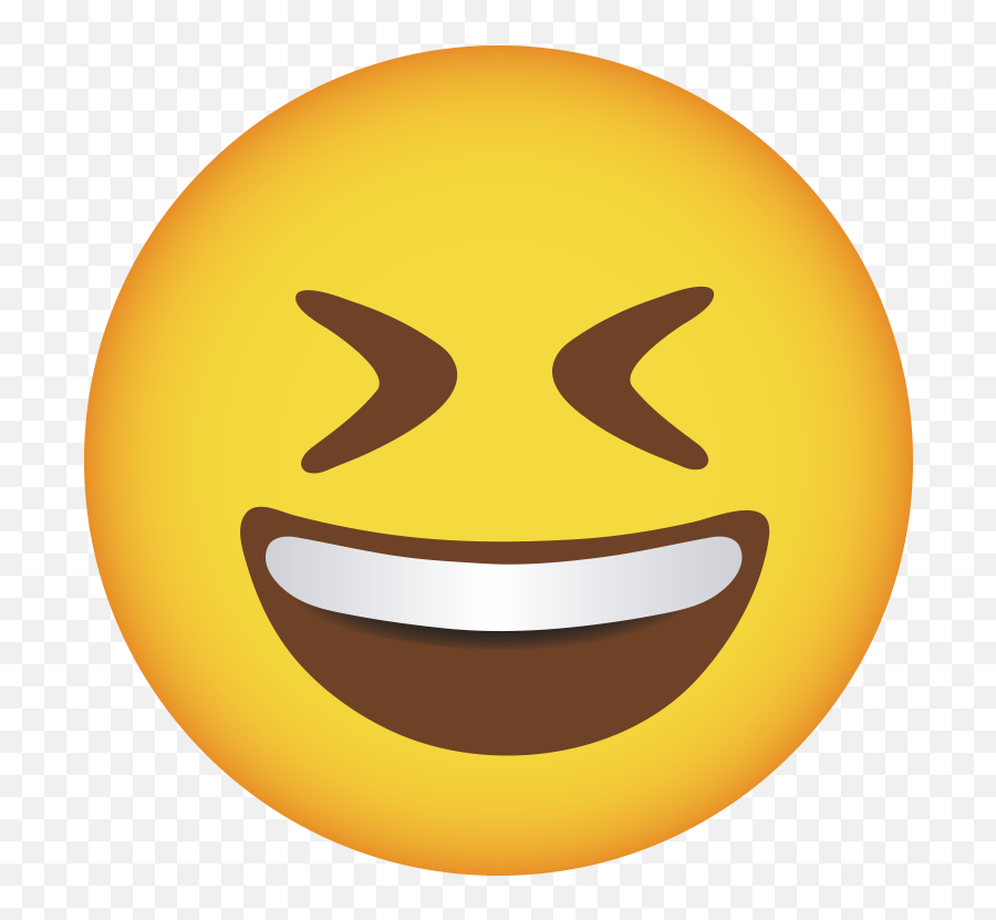 Open Mouth And Tightly Closed Eyes - Smiling Face Eyes Closed Tight Emoji Vector Png,Smiling Mouth Png