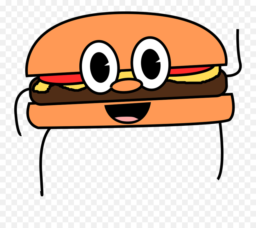 Burger Cartoon Food - Free Vector Graphic On Pixabay Burger Cartoon Png,Burger Png