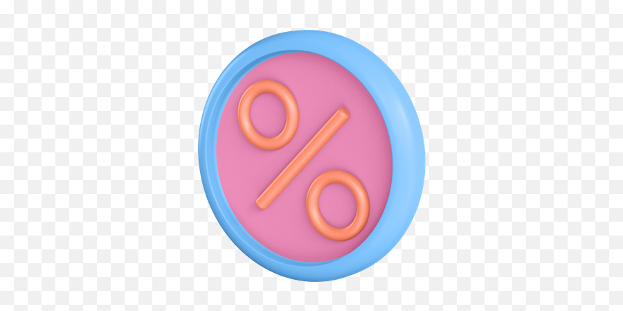 Percentage Icon - Download In Line Style Circle Png,Percentage Icon