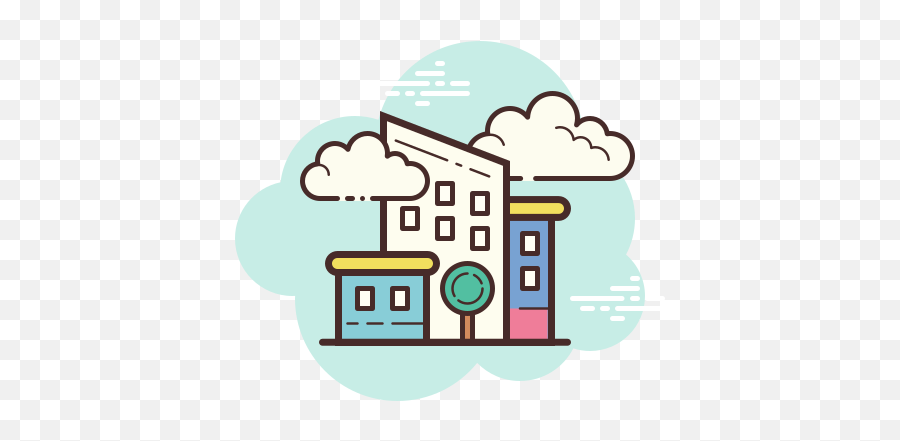 City Icon In Cloud Style Png
