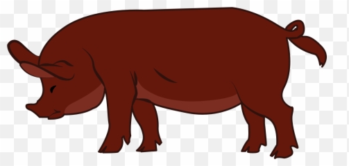 Black Silhouette Of Pig Drawing Free Image - Animales Con Pezuñas png