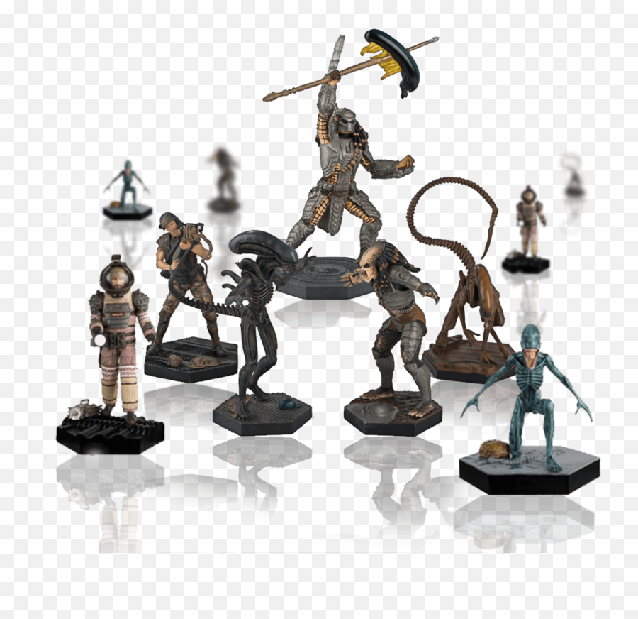 Alien And Predator Figurine Collection - Figurine Png,Alien Vs Predator Logo