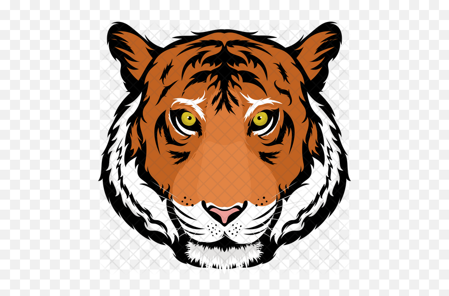 Tiger Face Icon Of Flat Style - Tiger Face Icon Png,Tiger Face Png