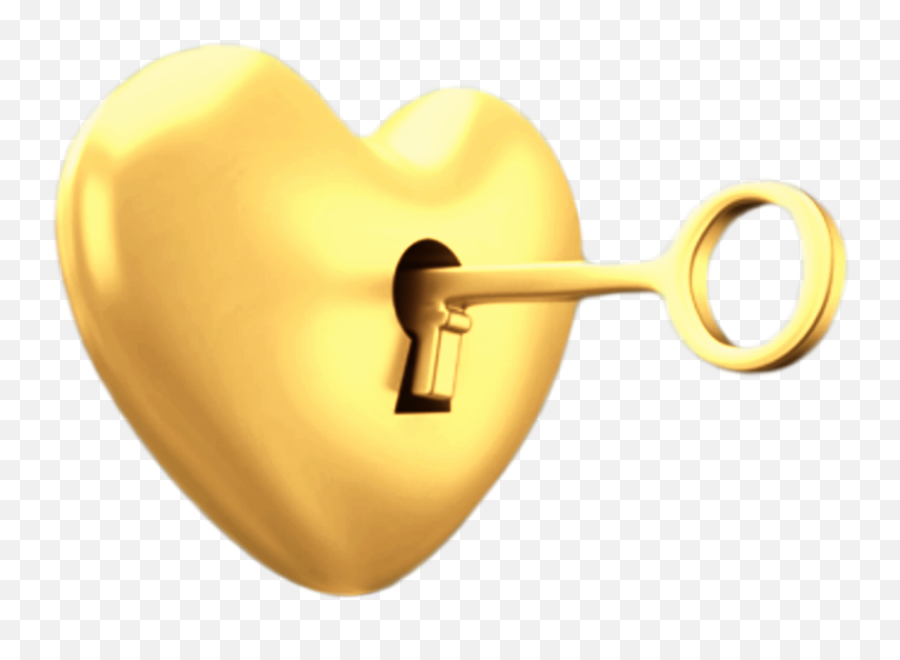 Heart - Golden Love Png,Gold Key Png
