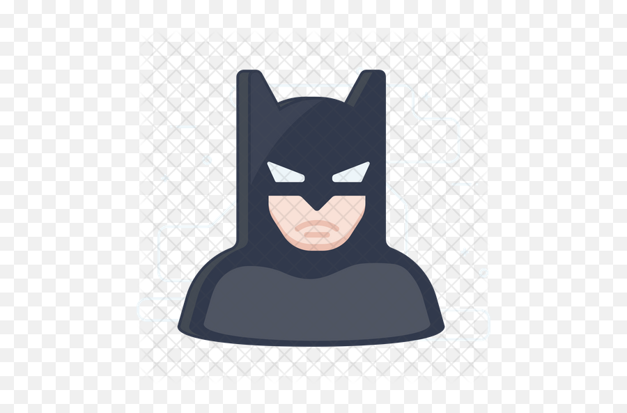 Batman Icon Of Colored Outline Style - Cartoon Png,Batman Logo Outline