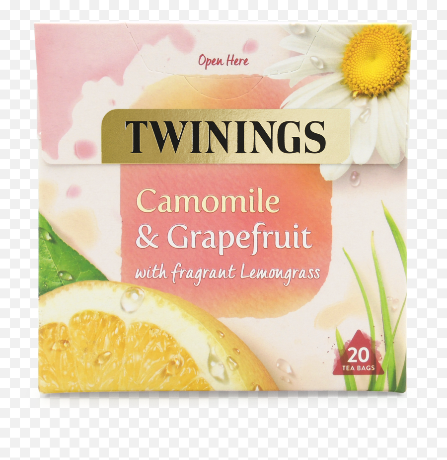 Camomile U0026 Grapefruit - 20 Tea Bags Fruit U0026 Herbal Twinings Raspberry And Lemon Tea Png,Grapefruit Png
