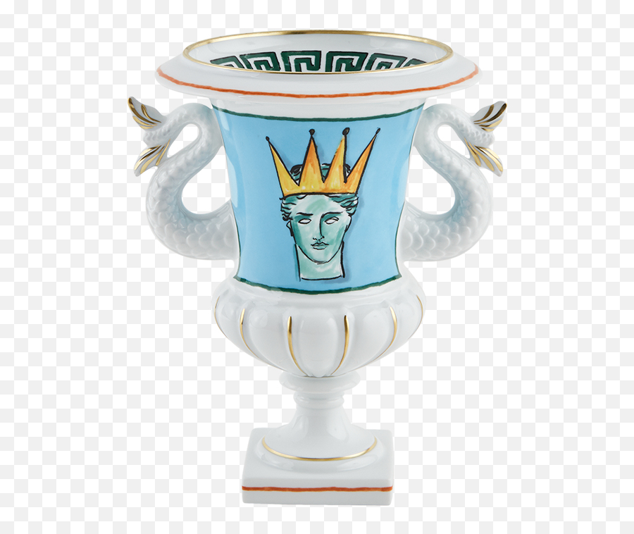 Mediceo Vase With Mermaid Tails Sea Blue Richard Ginori - Trophy Png,Mermaid Tails Png