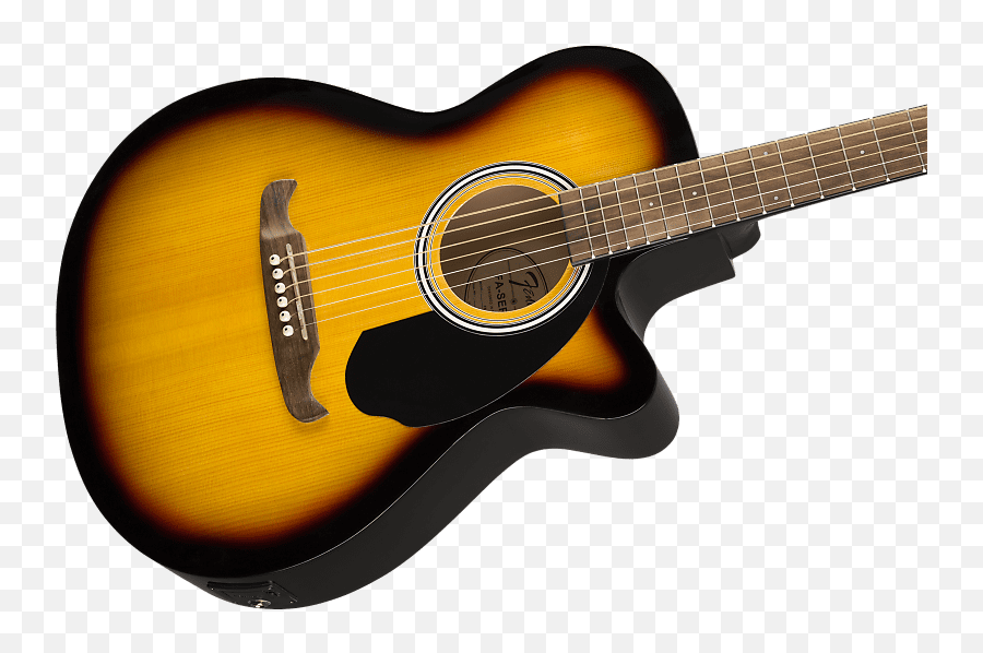 New Fender Fa - 135ce Concert Acoustic Electric Sunburst Finish Walnut Fingerboard Authorized Dealer Guitar Png,Acoustic Guitar Transparent Background