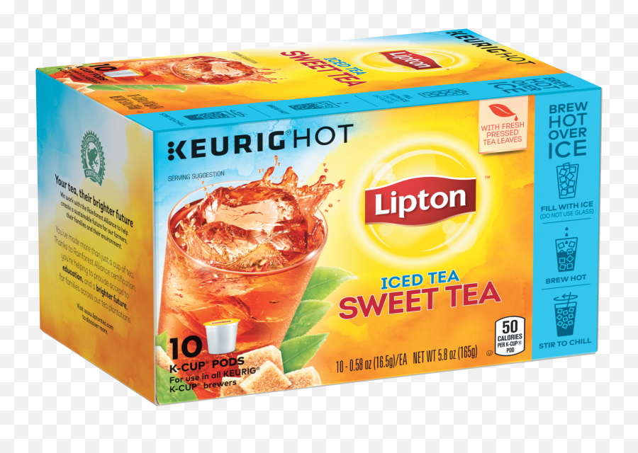 Lipton Lemon Iced Tea K Cup Full Size Png Download Seekpng - Lipton K Cups,Arizona Iced Tea Png