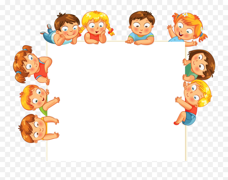 Nursery Clipart Child Page Border - Poster Kids Cartoon Background Png,School Border Png