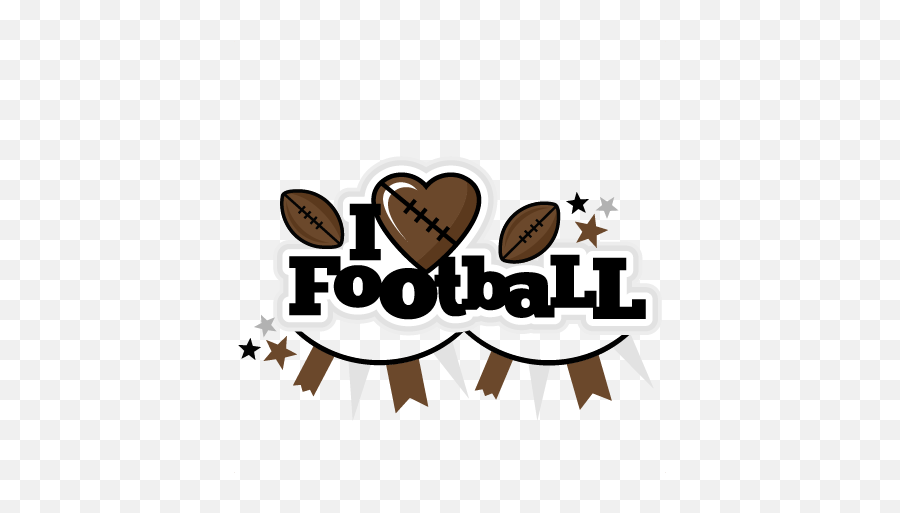 Football Heart Silhouette Clipart - Football Title Png,Football Clipart Transparent
