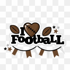 Football Heart Silhouette Clipart - Title png