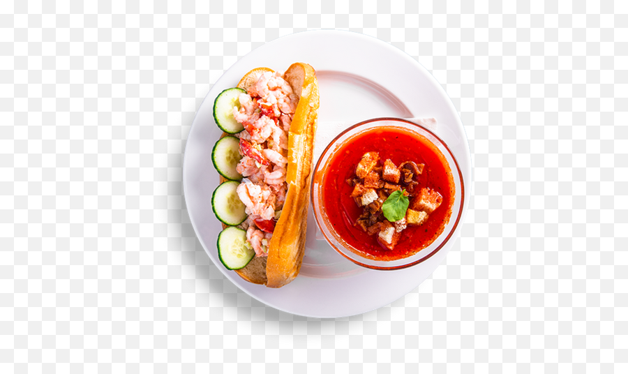 Lobster Roll With Tomato Soup - Plum Tomato Png,Tomato Transparent