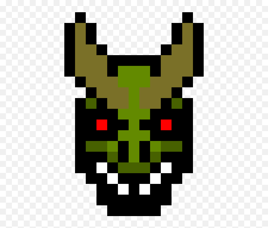 Pixilart - Oni Mask By Sushiking Studio Ghibli Pixel Art Png,Oni Mask ...