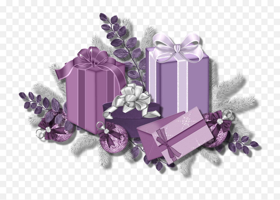 Gifts Clipart Purple Transparent Free For - Pink And Purple Gifts Png,Presents Png