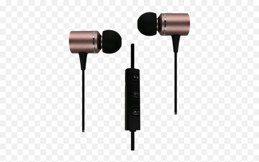 Morpheus 360 Eb3500r Bluetooth Wireless Metal Earbuds With Microphone Rose Gold - Morpheus 360 Wireless Metal Bluetooth Earbuds Eb3500 Series Png,Gold Microphone Png
