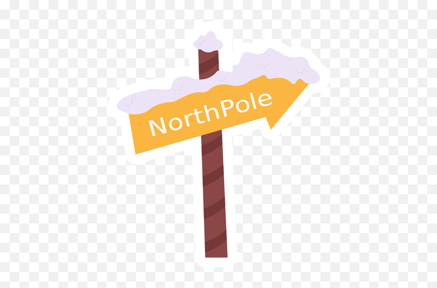 North Pole Signpost Icon Of Sticker Style - Available In Svg Language Png,North Pole Png