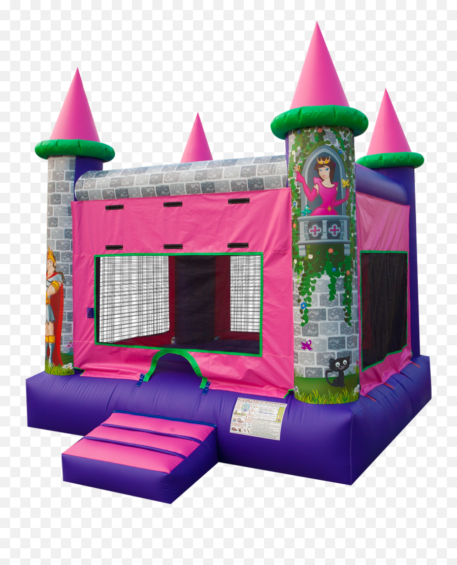Princess Castle Bouncer Clipart - Bouncy Castle Princesse Peach Png,Princess Castle Png
