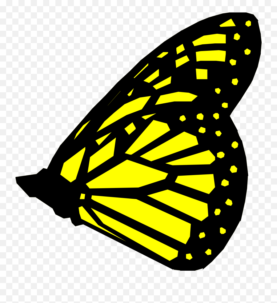 Yellow Butterfly With Black Stripes - Yellow Butterfly Wings Closed Png,Black Stripes Png