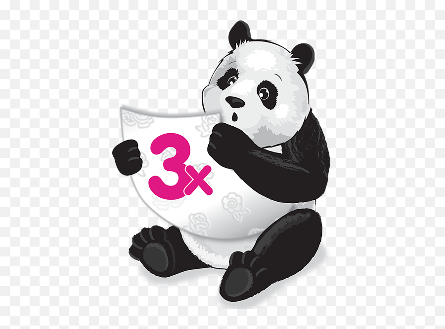 Home Panda Bath Tissue - Panda Soft Toilet Paper Png,Panda Transparent