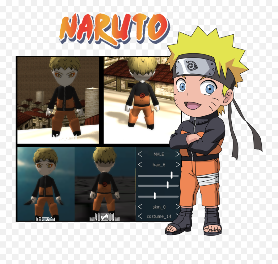 Naruto Set - Naruto Uzumaki Costume Chibi Full Size Png Aot Skin Naruto,Naruto Hair Png
