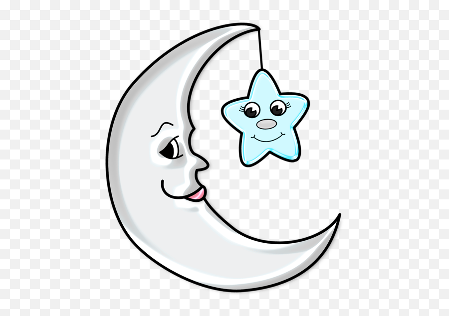 Moon Clipart Cute Transparent Free For Download - Moon And Stars Drawing Png,Cute Transparent