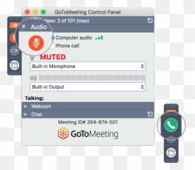 Gotomeeting Attendee Guide For Mac - Support Mute Yourself On Webinar png