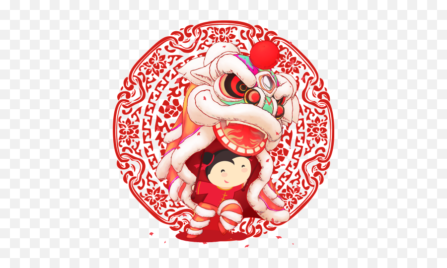 Download Red Festive Children S Lion Dance Decoration Vector - 2020 Png,Chinese New Year Png