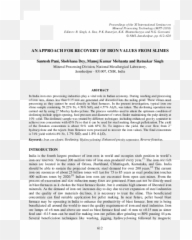 Pdf An Approach For Recovery Of Iron Values From Slimes - Document png