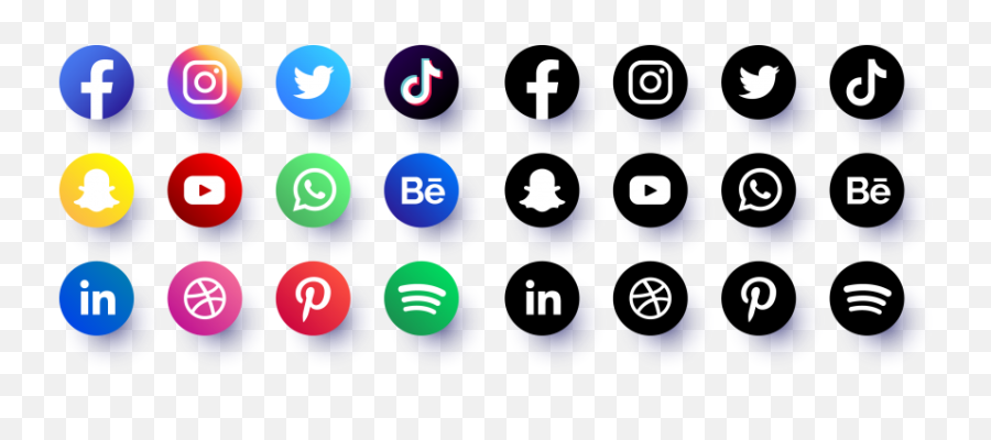 Social Media Logo Collection Png Transparent - Png 9264 Social Media Icons 2021,Social Media Icon Pngs