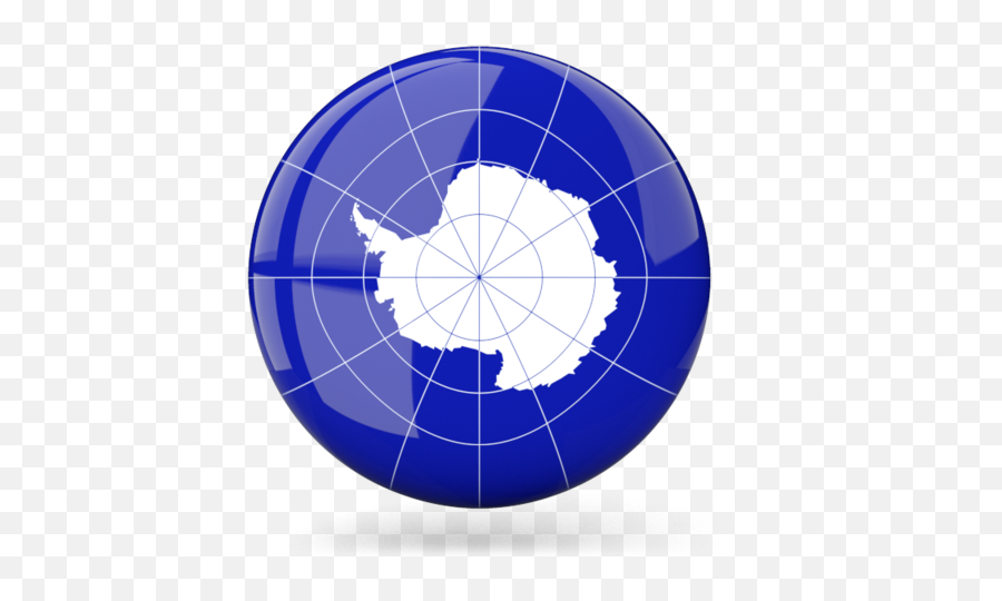 Download Hd Blue Flag With White Shape Transparent Png Image - Antarctica Round Flag,Blue Flag Icon