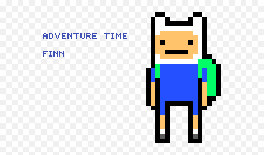 Pixilart - 8 Bit Finn The Human Png,Adventure Time Logo Png
