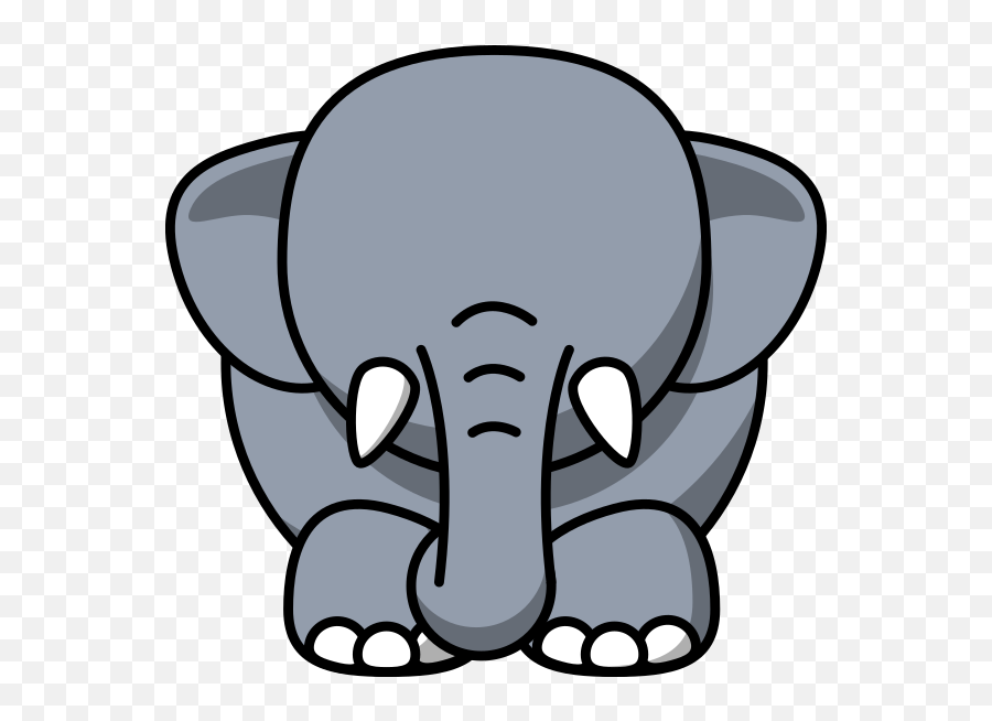 Elelephant With No Eyes Clip Art - Vector Clip Clipart Elephant Png,Elephant Clipart Transparent