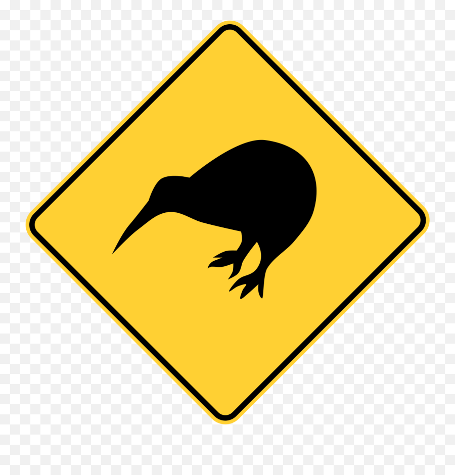 New Zealand Road Sign - New Zealand Kiwi Sign Png,Kiwi Bird Png