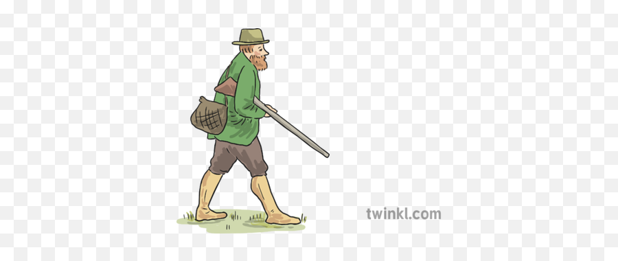 Man With A Gun Illustration - Twinkl Cartoon Png,Man With Gun Png