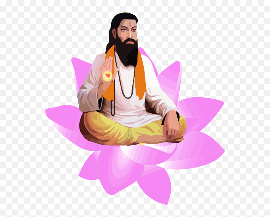 Guru Ravidas Jayanti Yoga Pink - Guru Ravidass Ji Png,Meditation Transparent