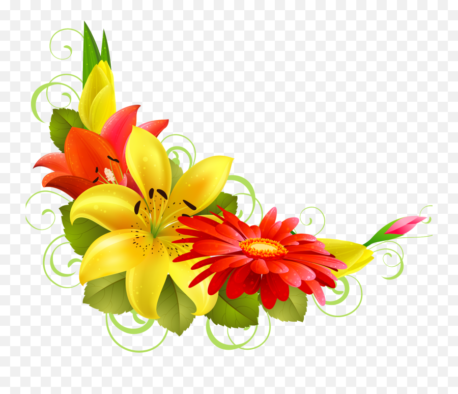 Flower Vector Png Transparent - Flower For Wedding Card Design,Flower Vector Png
