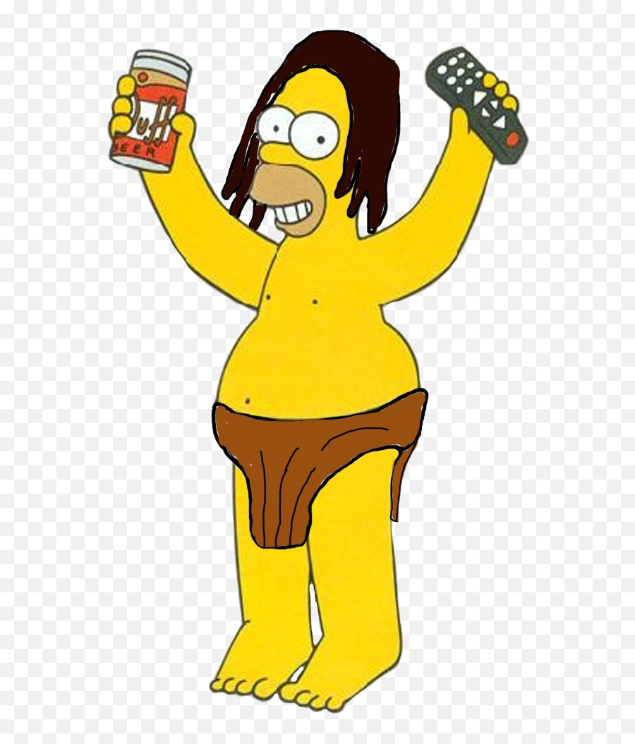 Homer Simpson As Tarzan - Homer Simpson Underwear Clipart Homer Simpson Holding A Beer Png,Homer Simpson Transparent