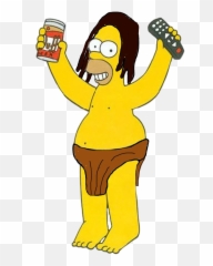 Homer Simpson As Tarzan - Underwear Clipart Holding Beer png