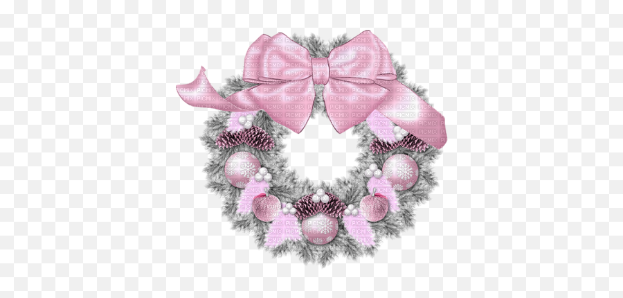 Pink Christmas Wreath Png U0026 Free Wreathpng - Transparent Pink Christmas Wreath,Christmas Wreath Png