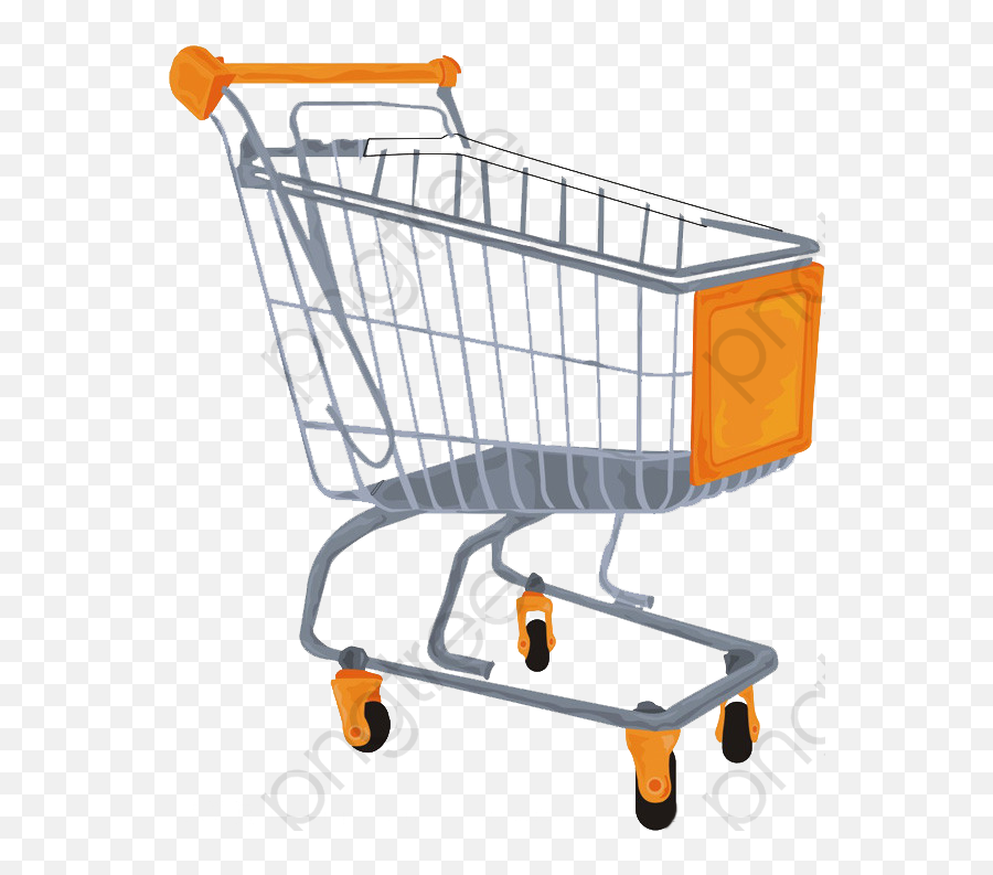 Supermarket Shopping Cart Clipart Customer - Shopping Cart Illustration Png,Shopping Cart Png