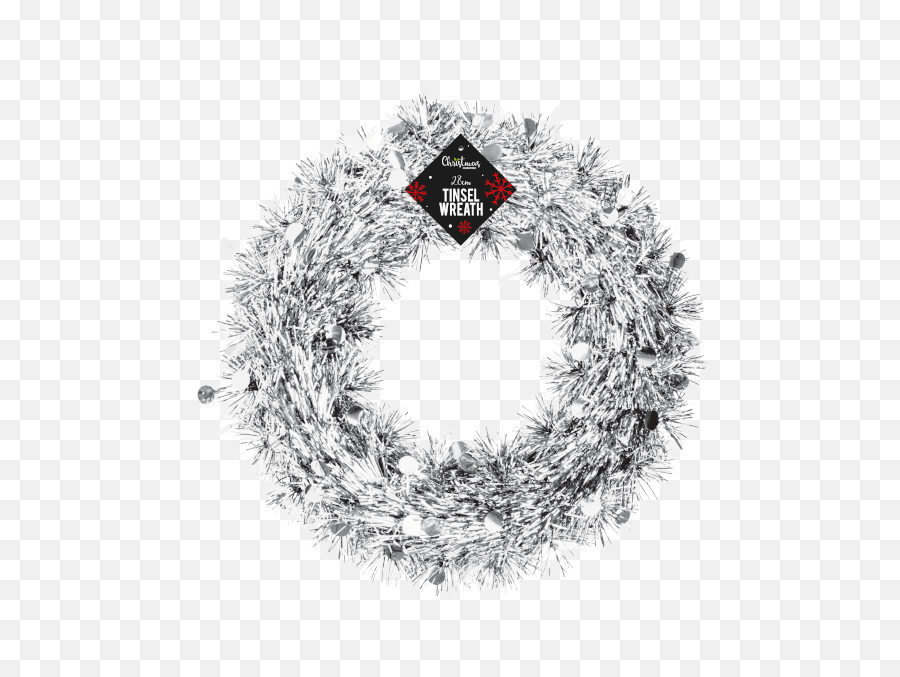 Tinsel Christmas Wreath 28cm - Circle Png,Tinsel Png