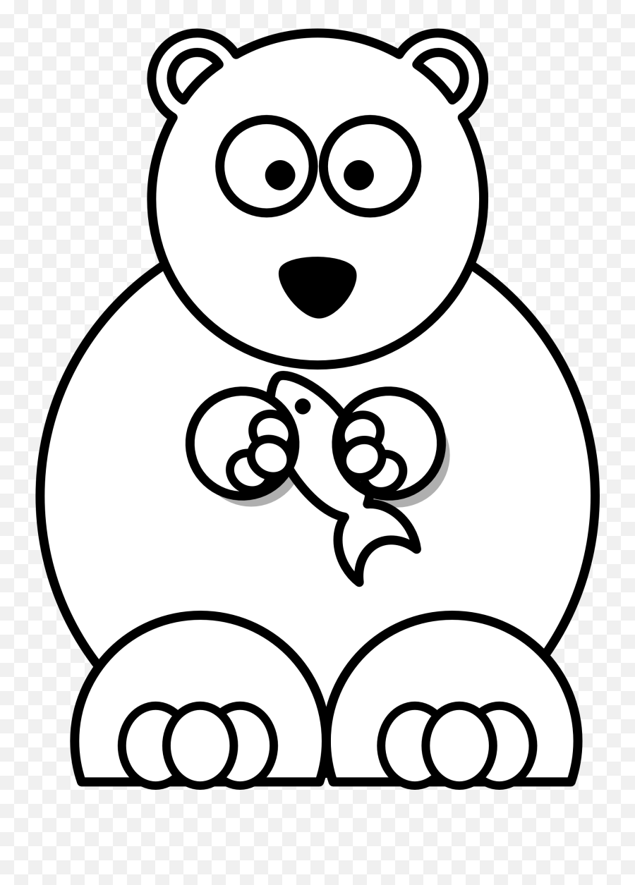 Teddy Bear Clipart - Cute Easy Draw Polar Bear Drawings Png Clipart Cartoon Polar Bear,Bear Clipart Png