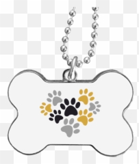 Bone Dog Tag With Printing Animal Love - Známka Pro Psa Png,Dog Tag Png