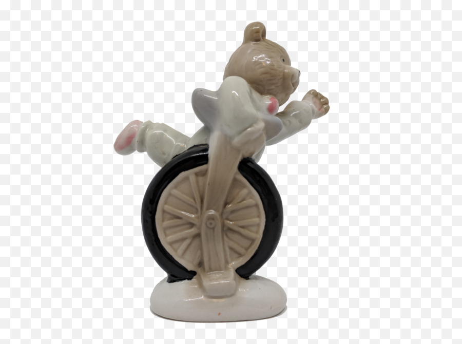 Download Porcelain Bear - Unicycle Full Size Figurine Png,Unicycle Png