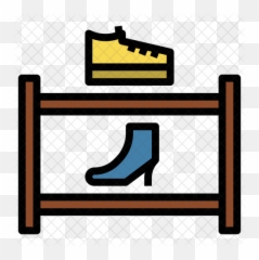 Shoe Shelf Icon - Clipart Shoe Rack Icon Png,Shelf Png