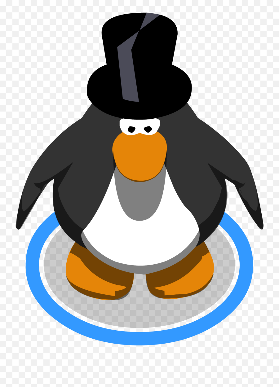 Download Top Hat Ingame - Penguin With Top Hat Full Size Purple Club Penguin Penguins Png,Tophat Png